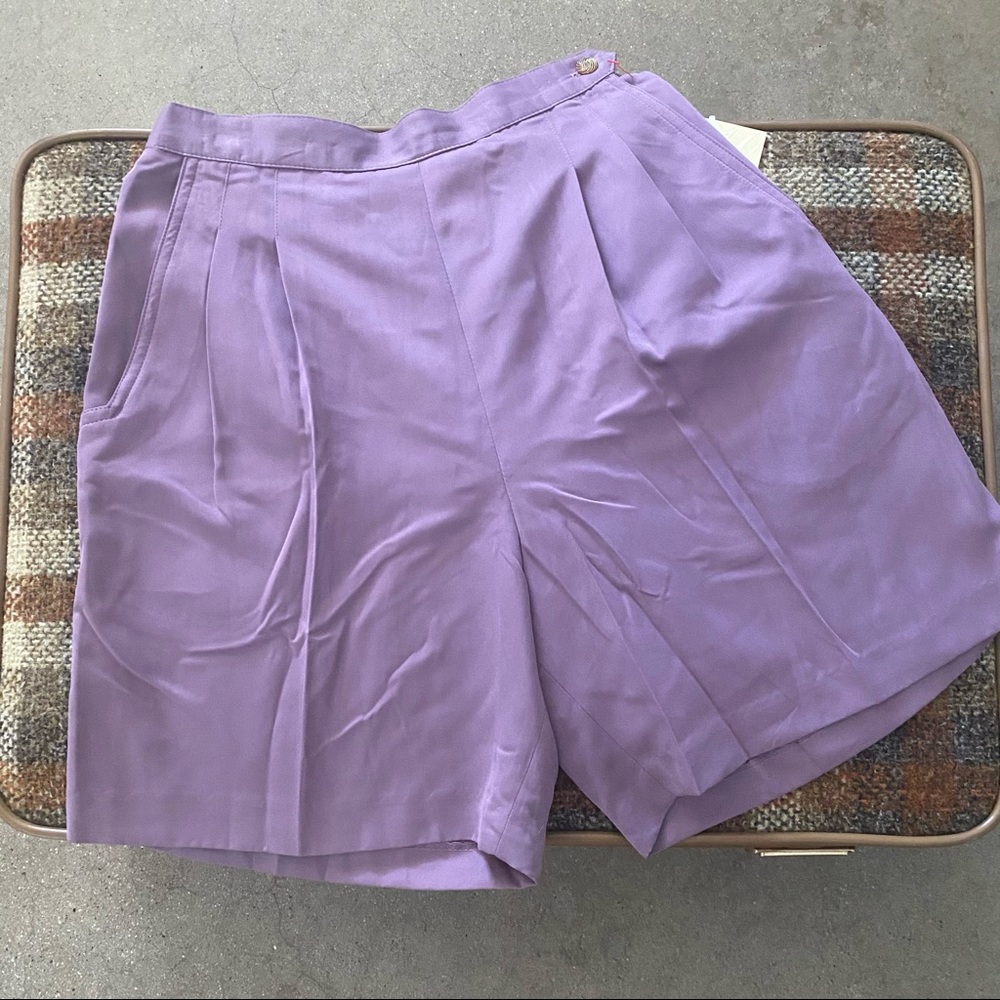 VINTAGE 80s DEADSTOCK LAVENDER SHORTS SIZE 26"